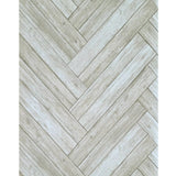 IR70406 Light brown soft beige zigzag herringbone Distressed faux wood planks Wallpaper