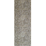 IR70608 3D antique tile scrollwork pattern design wallpaper Gray brass wallcoverings 3-D
