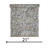 IR70608 3D antique tile scrollwork pattern design wallpaper Gray brass wallcoverings 3-D
