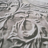 IR70610 Light gray gold metallic reflection distressed antique tile scrollwork wallpaper
