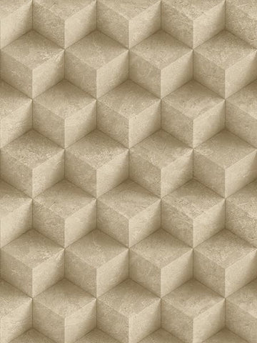 IR70807 Geometric 3D Concrete Diamonds Wallpaper