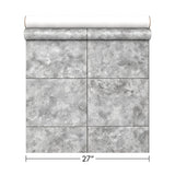 IR70908 Modern industrial Gray faux distressed concrete slabs panels loft wallpaper roll