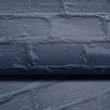 IR72002 Navy slate dark blue faux distressed rustic brick loft contemporary wallpaper 3D