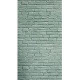 IR72004 Light Sage Green muted mint faux distressed rustic brick loft modern wallpaper