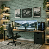 IR72004 Light Sage Green muted mint faux distressed rustic brick loft modern wallpaper