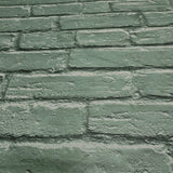 IR72004 Light Sage Green muted mint faux distressed rustic brick loft modern wallpaper