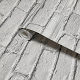 IR72008 Modern Light Gray faux distressed rustic brick loft contemporary wallpaper rolls