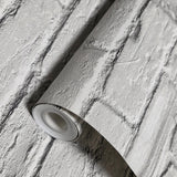 IR72008 Modern Light Gray faux distressed rustic brick loft contemporary wallpaper rolls
