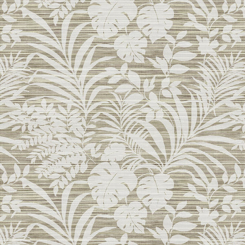 JC21404 Tropical Leaf Textile String Wallpaper 
