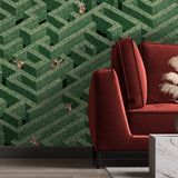 JMW1009.01 Labyrinth With Deer Wallpaper