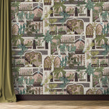 JMW1011.01 Peacock Arches Wallpaper