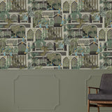 JMW1011.11 Peacock Arches Wallpaper