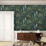 JMW1012.21 Woodland Floor Blue Wallpaper