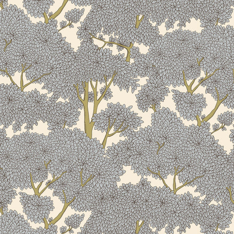 JMW1014.11.0 Stockend Woods Blue Botanical Kravet Couture Wallpaper