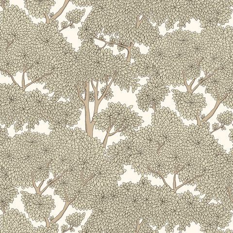 JMW1014.21.0 Stockend Woods Cotswold White Maitland Green Kravet Couture Wallpaper