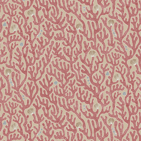 JMW1016.01 Coral Red Wallpaper