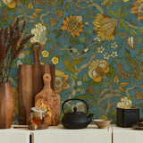 JMW1022.31 Chameleon Trail Wp Blue Animals Wallpaper 