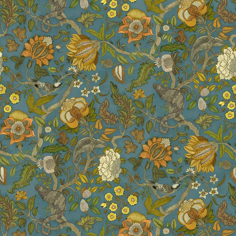 JMW1022.31 Chameleon Trail Wp Blue Animals Wallpaper 