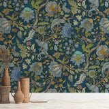 JMW1022.61 Chameleon Trail Wp Blue Animals Wallpaper