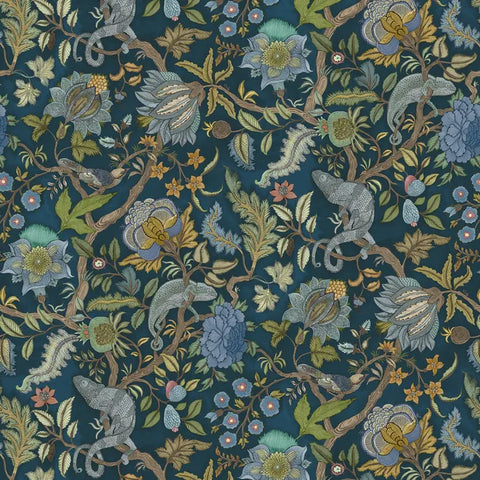 JMW1022.61 Chameleon Trail Wp Blue Animals Wallpaper