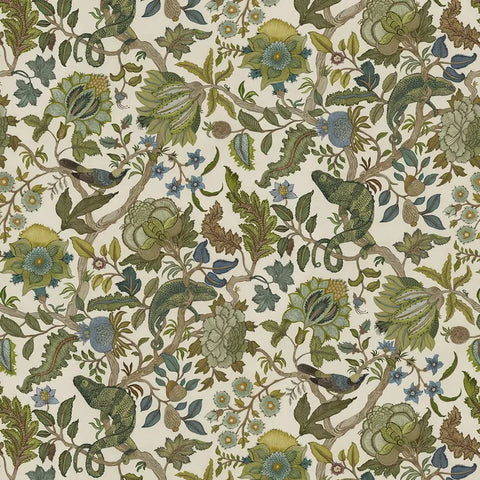 JMW1022.71 Chameleon Trail Wp Green Animals Wallpaper
