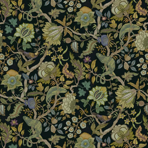 JMW1022.81 Chameleon Trail Wp Black Animals Wallpaper