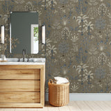 JMW1023.11 Cynthia Wp Grey Botanical Wallpaper