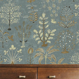 JMW1023.21 Cynthia Wp Blue Botanical Wallpaper