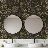 JMW1023.31 Cynthia Wp Brown Botanical Wallpaper