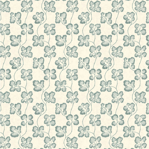 JMW1024.21 Cabbage Check Wp Blue Botanical Wallpaper