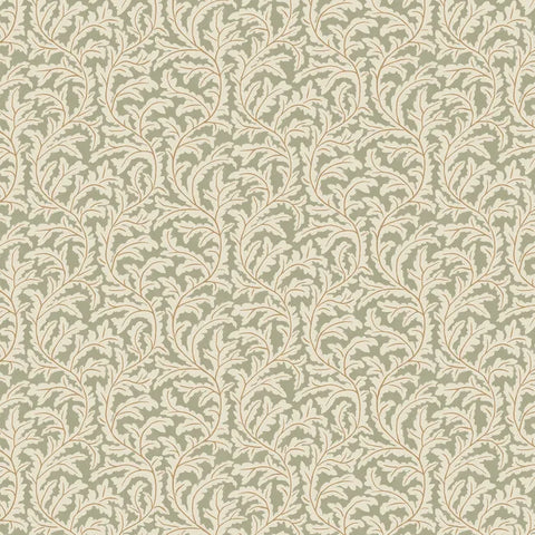 JMW1025.21 Frond Ogee Green Lattice Wallpaper 