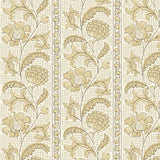 JMW1028.31 Floral Check Beige Botanical Wallpaper