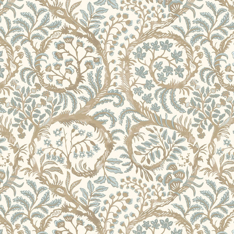 JMW1031.01 Butterrow Brown Botanical Wallpaper