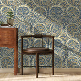 JMW1031.11 Butterrow Blue Botanical Wallpaper 