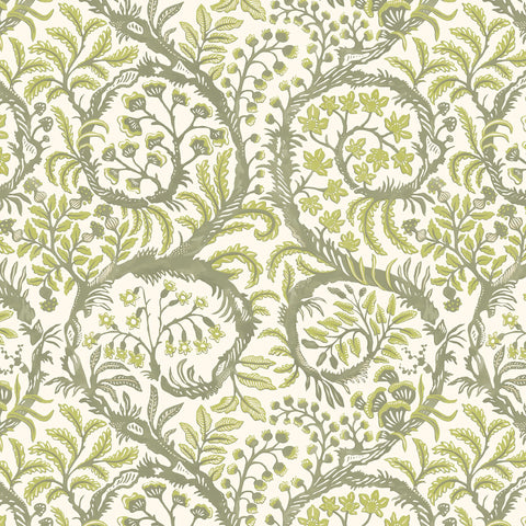 JMW1031.21 Butterrow Green Botanical Wallpaper
