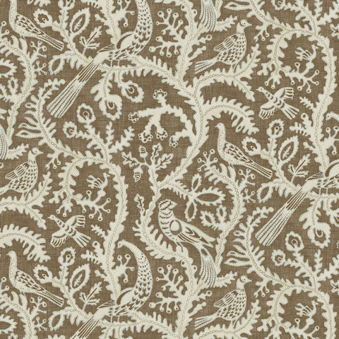 JMW1035.21 Stitched Birds Brown Animals Wallpaper 