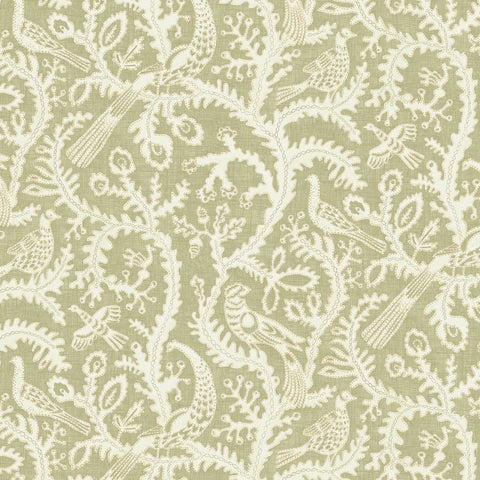 JMW1035.31 Stitched Birds Green Animals Wallpaper 
