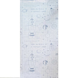 KJ50100 Gray off white grid Rocket Ship Diagram drawing kids play nursery room Wallpaper
