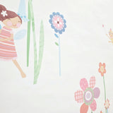 KJ50402 Playful whimsical flowers fairy theme nursery pastel colored off white wallpaper