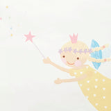 KJ50402 Playful whimsical flowers fairy theme nursery pastel colored off white wallpaper