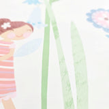 KJ50402 Playful whimsical flowers fairy theme nursery pastel colored off white wallpaper