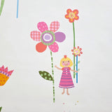 KJ50409 Playful whimsical flowers fairy theme nursery multicolor off white wallpaper 3D