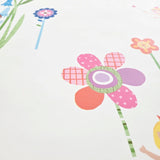 KJ50409 Playful whimsical flowers fairy theme nursery multicolor off white wallpaper 3D