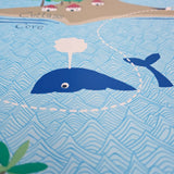 KJ51002 Treasure island map Pirate ship Nautical nursery kids light blue brown wallpaper