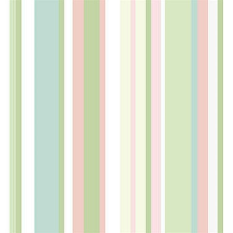 KJ51604 Mint Pink Walk the Line Wallpaper