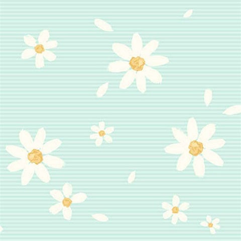 KJ52104 Blue Yellow He Loves Me Wallpaper