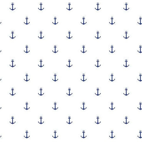 KJ53422 Blue Anchors Away Wallpaper