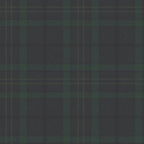 KT10212 Tailored Plaid Spruce Wallpaper