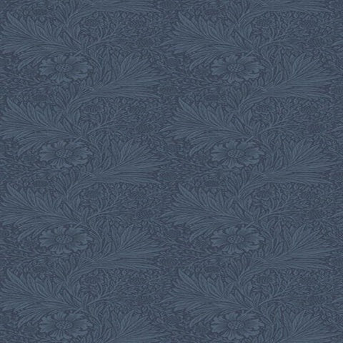 KT20302 Marigold Tonal Floral Prussian Blue Wallpaper