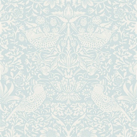 KT20722 Tonal Aves Garden Blue Oasis Wallpaper